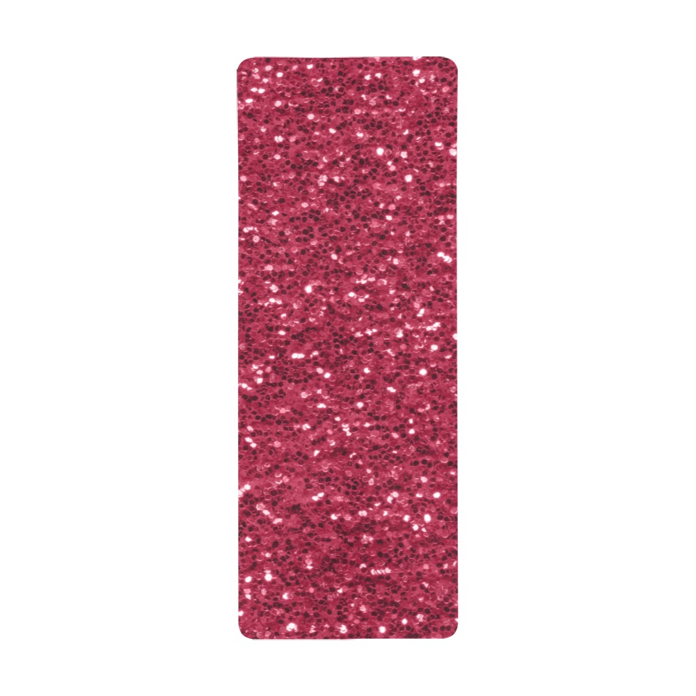 Magenta dark pink red faux sparkles glitter Gaming Mousepad (31"x12")