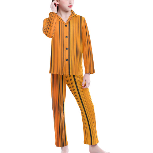 Butterfly Colors Big Girls' V-Neck Long Pajama Set