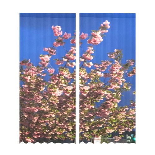 cherrytree Gauze Curtain 28"x95" (Two-Piece)