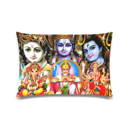 HINDUISM Custom Rectangle Pillow Case 16"x24" (one side)