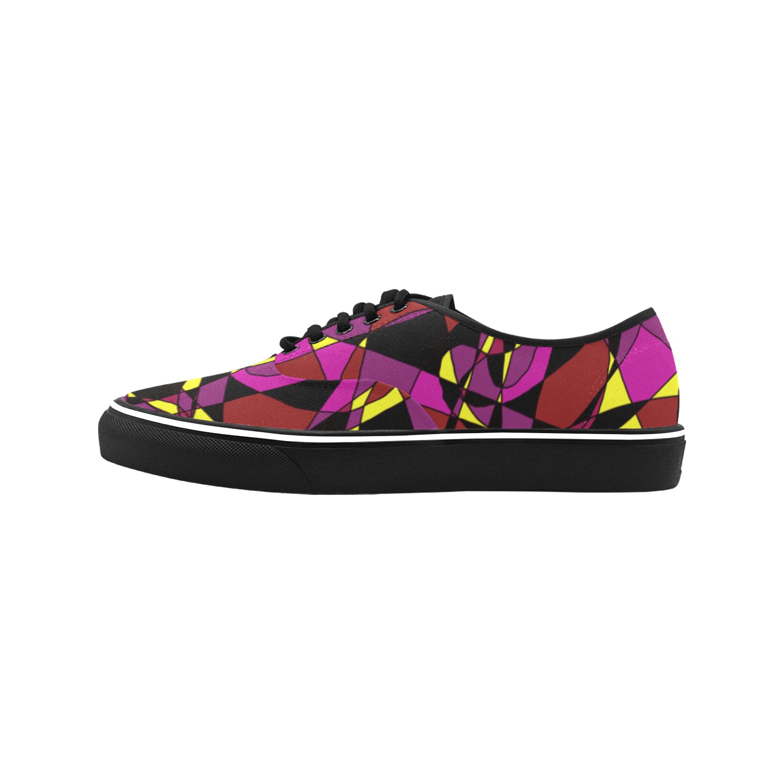 Multicolor Abstract Design S2020 Classic Women's Canvas Low Top Shoes (Model E001-4)