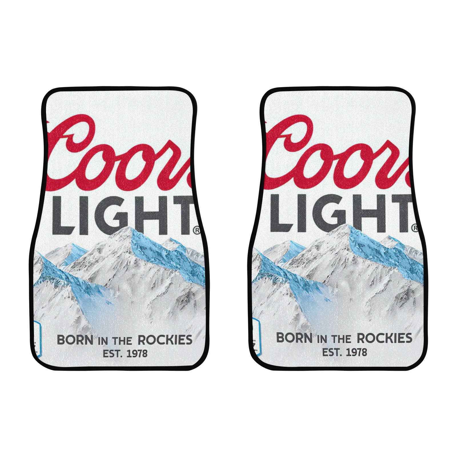 Coors Light White Front Car Floor Mat (2pcs)