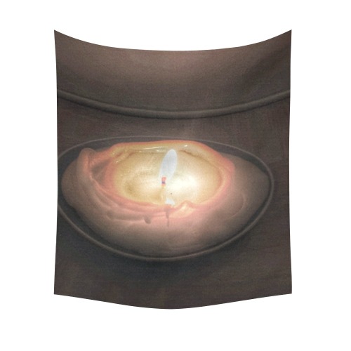 Melting Candle Cotton Linen Wall Tapestry 51"x 60"