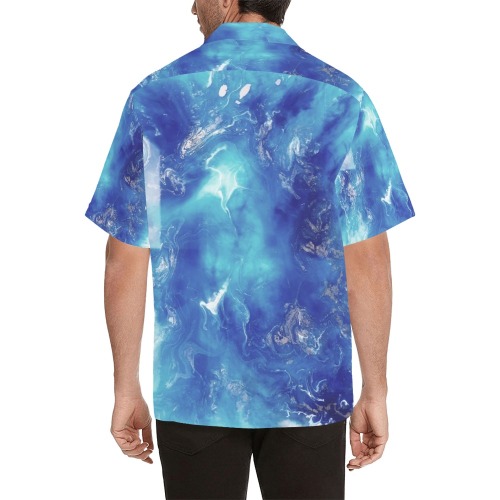 Encre Bleu Photo Hawaiian Shirt (Model T58)