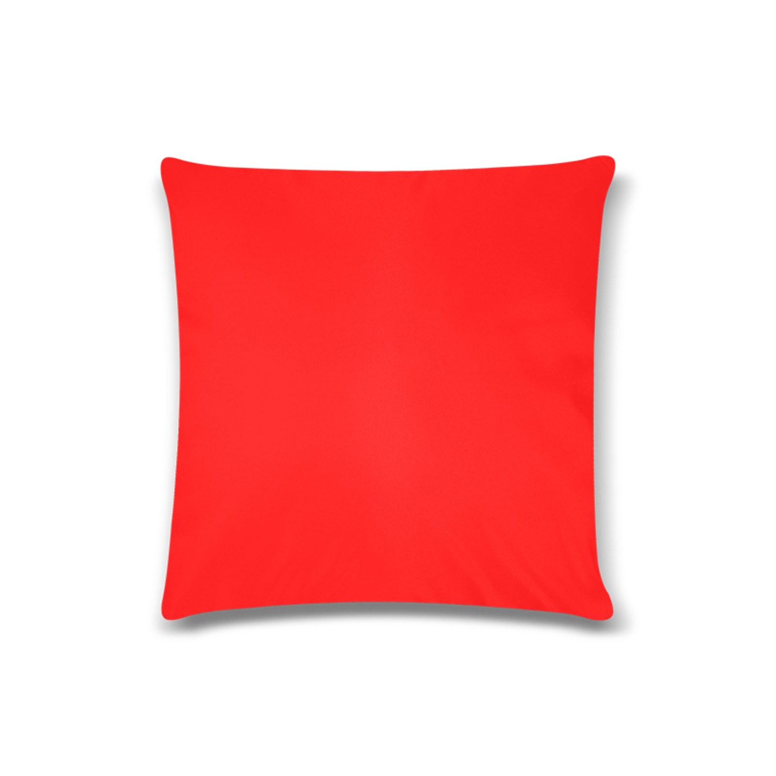Merry Christmas Red Solid Color Custom Zippered Pillow Case 16"x16"(Twin Sides)