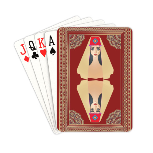 Armenian Girl Playing Card Playing Cards 2.5"x3.5"