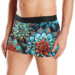 flowers botanic art (8) men boxer Men's All Over Print Boxer Briefs (Model L10)