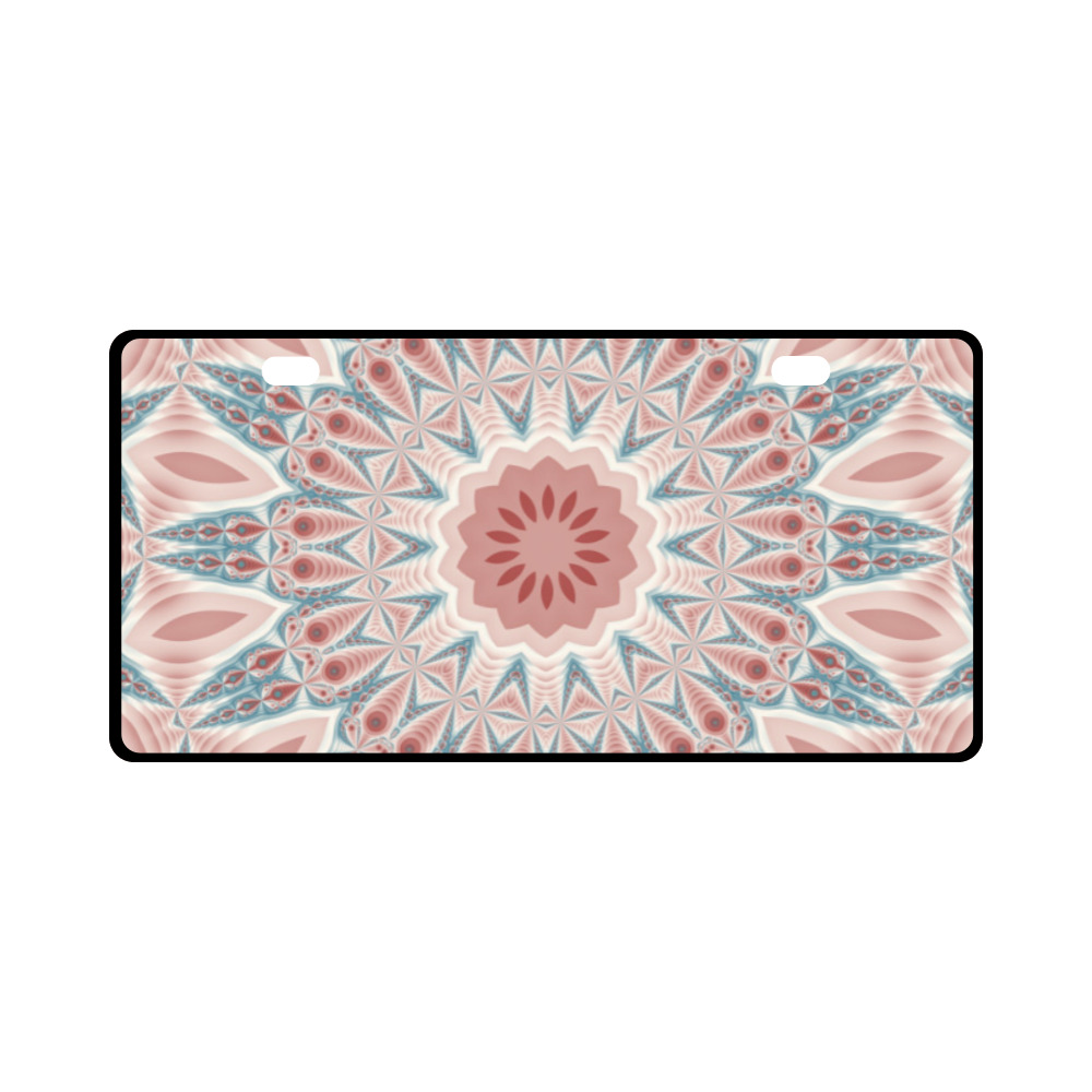 Modern Kaleidoscope Mandala Fractal Art Graphic License Plate