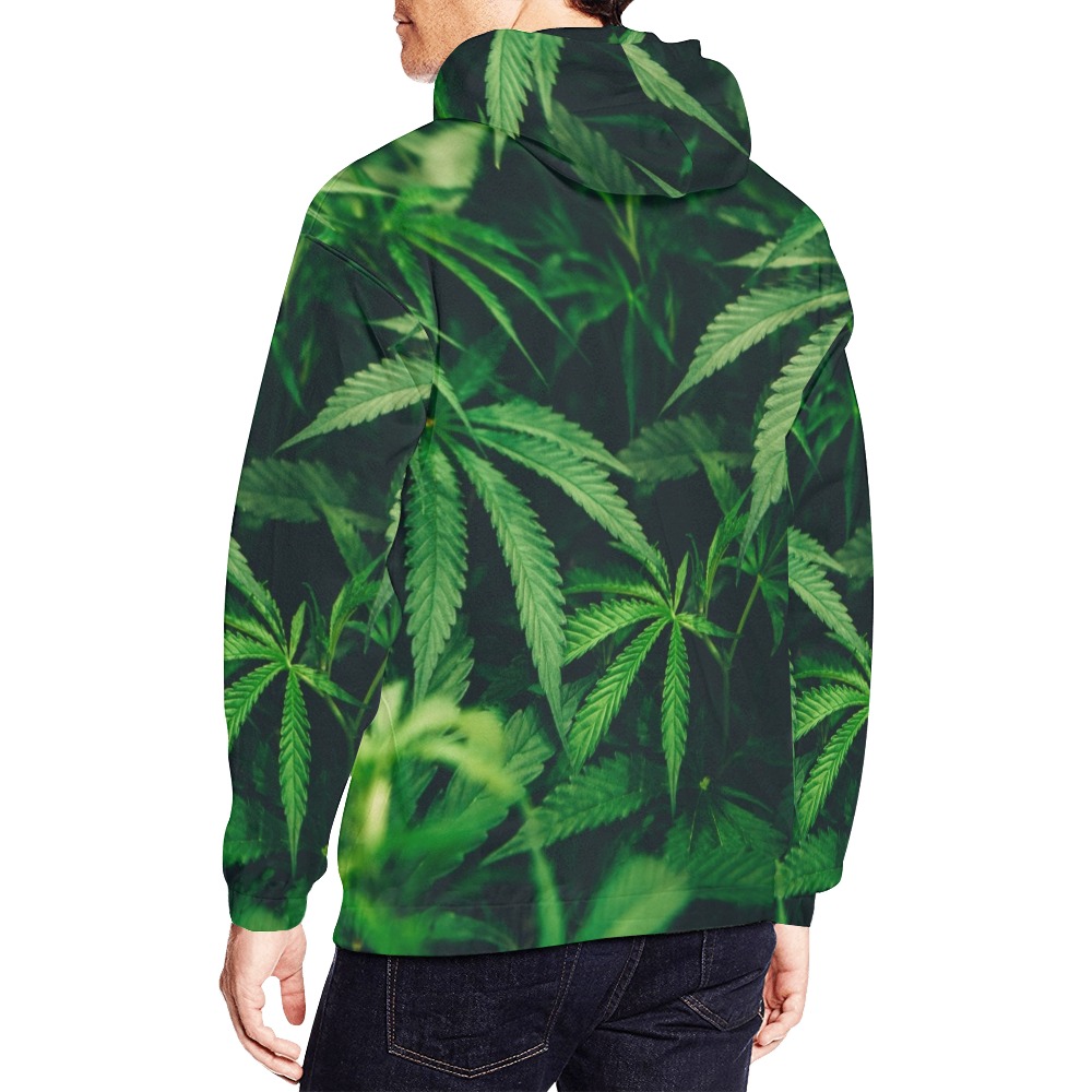 Hemp All Over Print Hoodie for Men (USA Size) (Model H13)