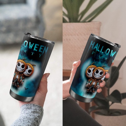 Happy Hello Ween 20oz Mobile Tumbler with Lid (Black Lock)