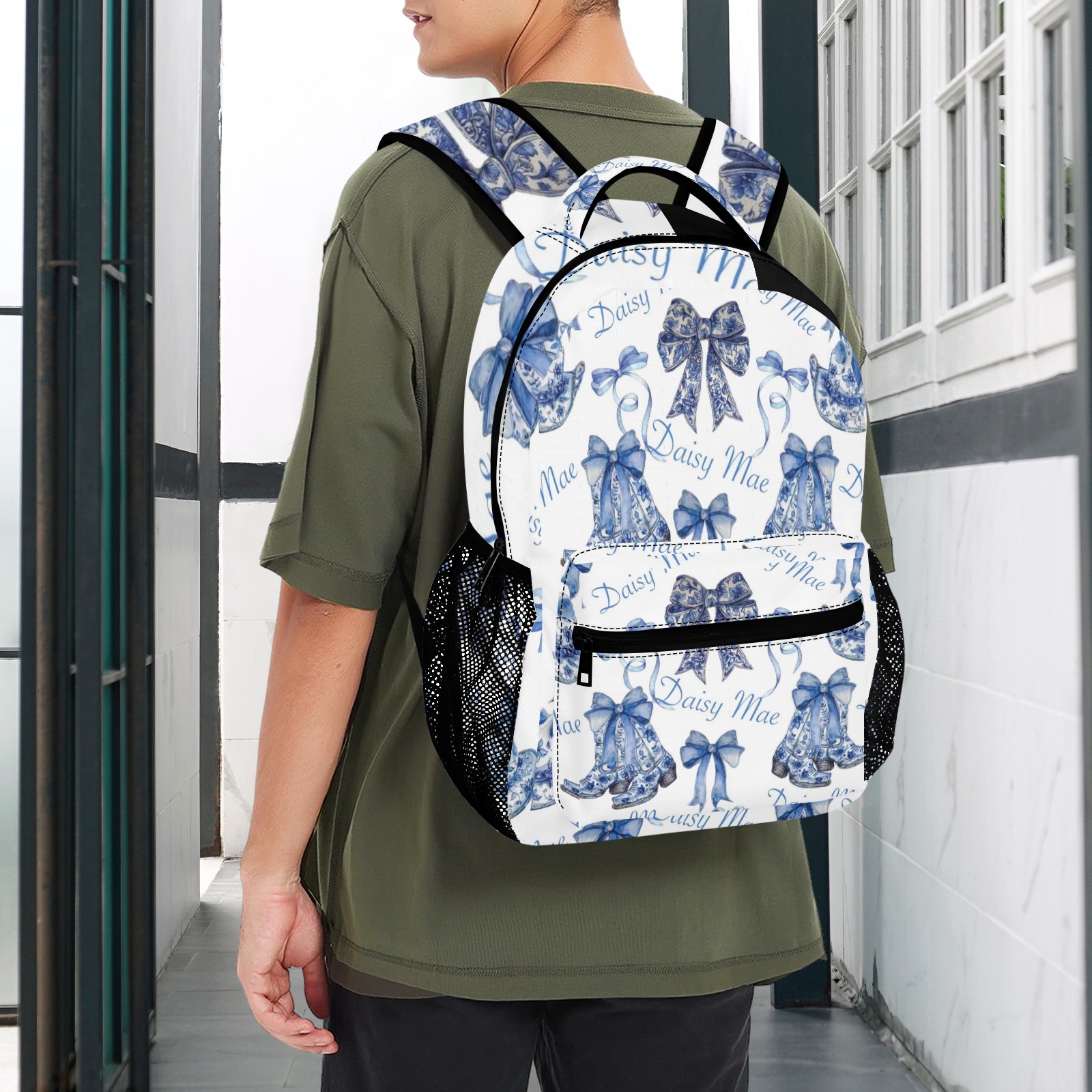 daisy backpack All Over Print Casual Backpack-Large