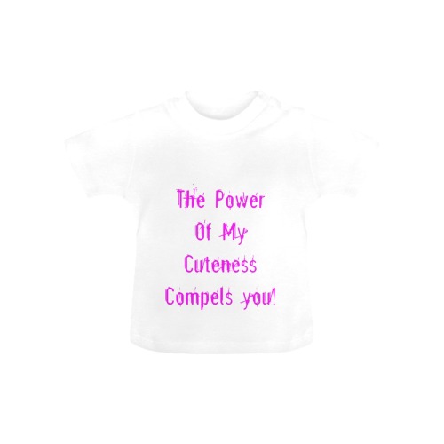 Power of My Cuteness Pink Baby Classic T-Shirt (Model T30)