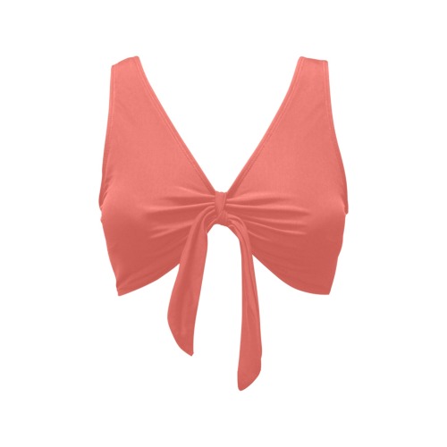 Solid Colors Melon Chest Bowknot Bikini Top (Model S33)