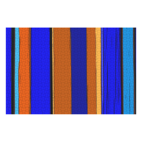 Abstract Blue And Orange 930 1000-Piece Wooden Photo Puzzles
