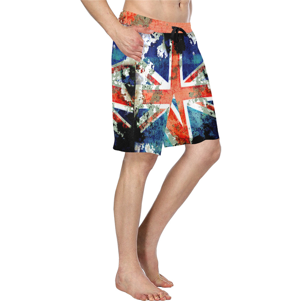 Extreme Grunge Union Jack Flag Men's All Over Print Casual Shorts (Model L23)
