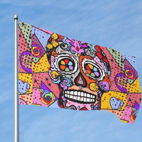 Skull by Nico Bielow Custom Flag 8x5 Ft (96"x60") (One Side)