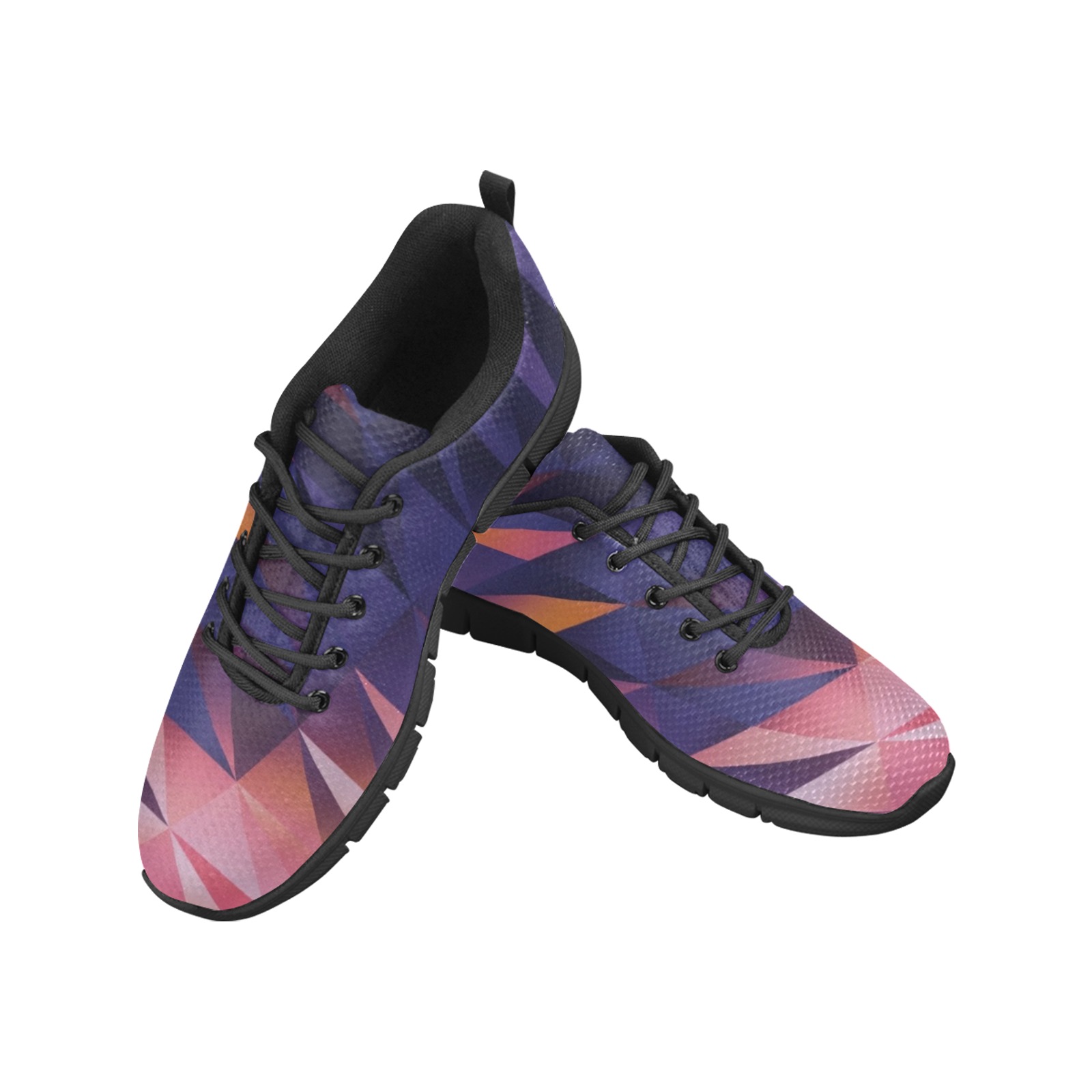 Abstract Women's Breathable Running Shoes (Model 055)