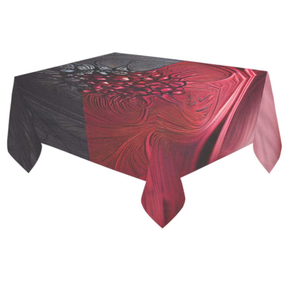 red and black shield Cotton Linen Tablecloth 60"x 84"