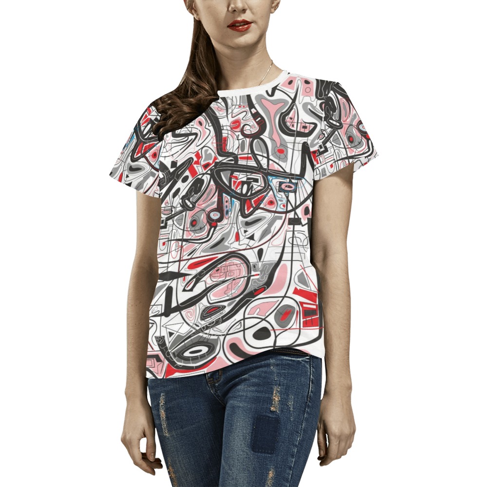 Model 2 All Over Print T-Shirt for Women (USA Size) (Model T40)
