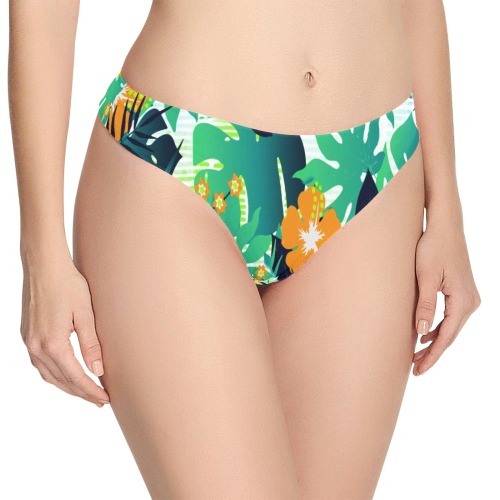 GROOVY FUNK THING FLORAL Women's All Over Print Thongs (Model L30)
