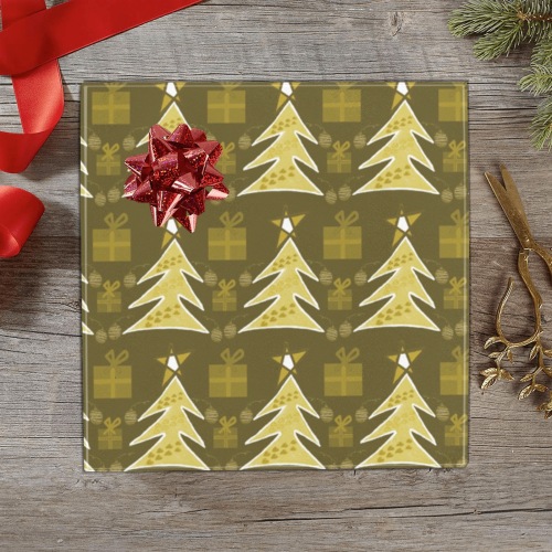 Christmas special trees pattern Gift Wrapping Paper 58"x 23" (1 Roll)