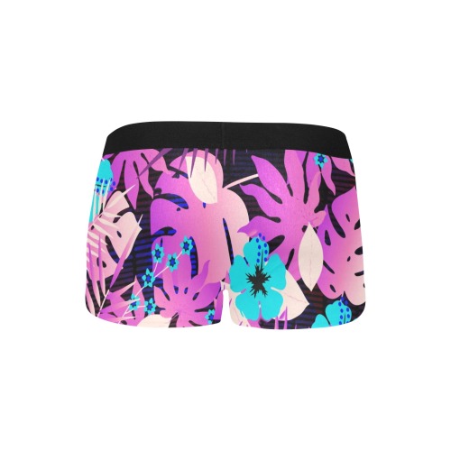 GROOVY FUNK THING FLORAL PURPLE Men's Boxer Briefs with Fly (Model L49)