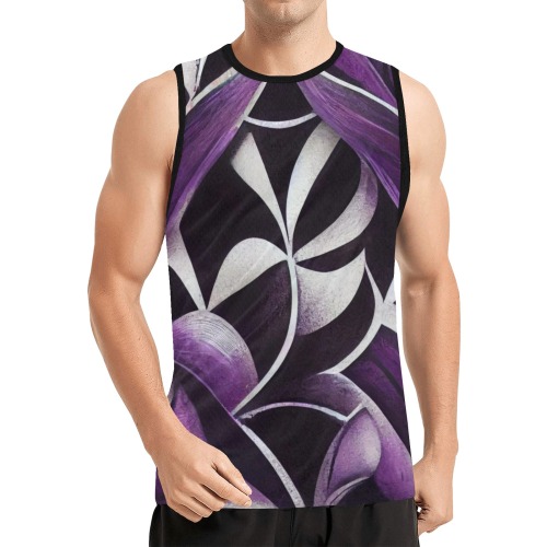 white leaf All Over Print Basketball Jersey