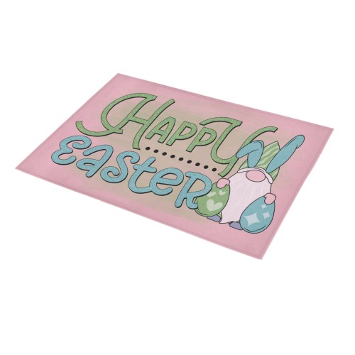 Happy Easter Gnome 03 Azalea Doormat 30" x 18" (Sponge Material)