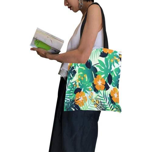 GROOVY FUNK THING FLORAL All Over Print Canvas Tote Bag/Small (Model 1697)
