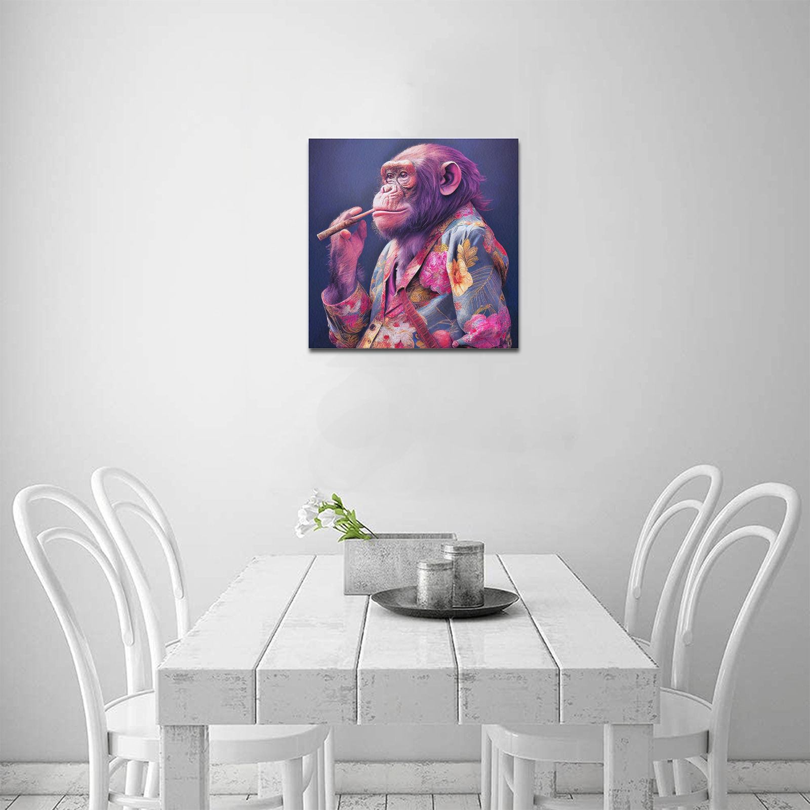 baked chimp 2/4 Upgraded Canvas Print 16"x16"