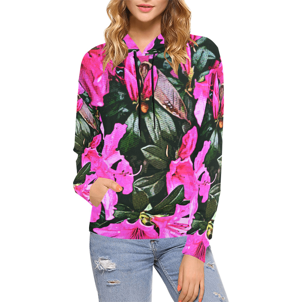Azaleas 6082 All Over Print Hoodie for Women (USA Size) (Model H13)
