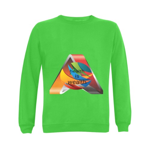health and wealth Gildan Crewneck Sweatshirt(NEW) (Model H01)