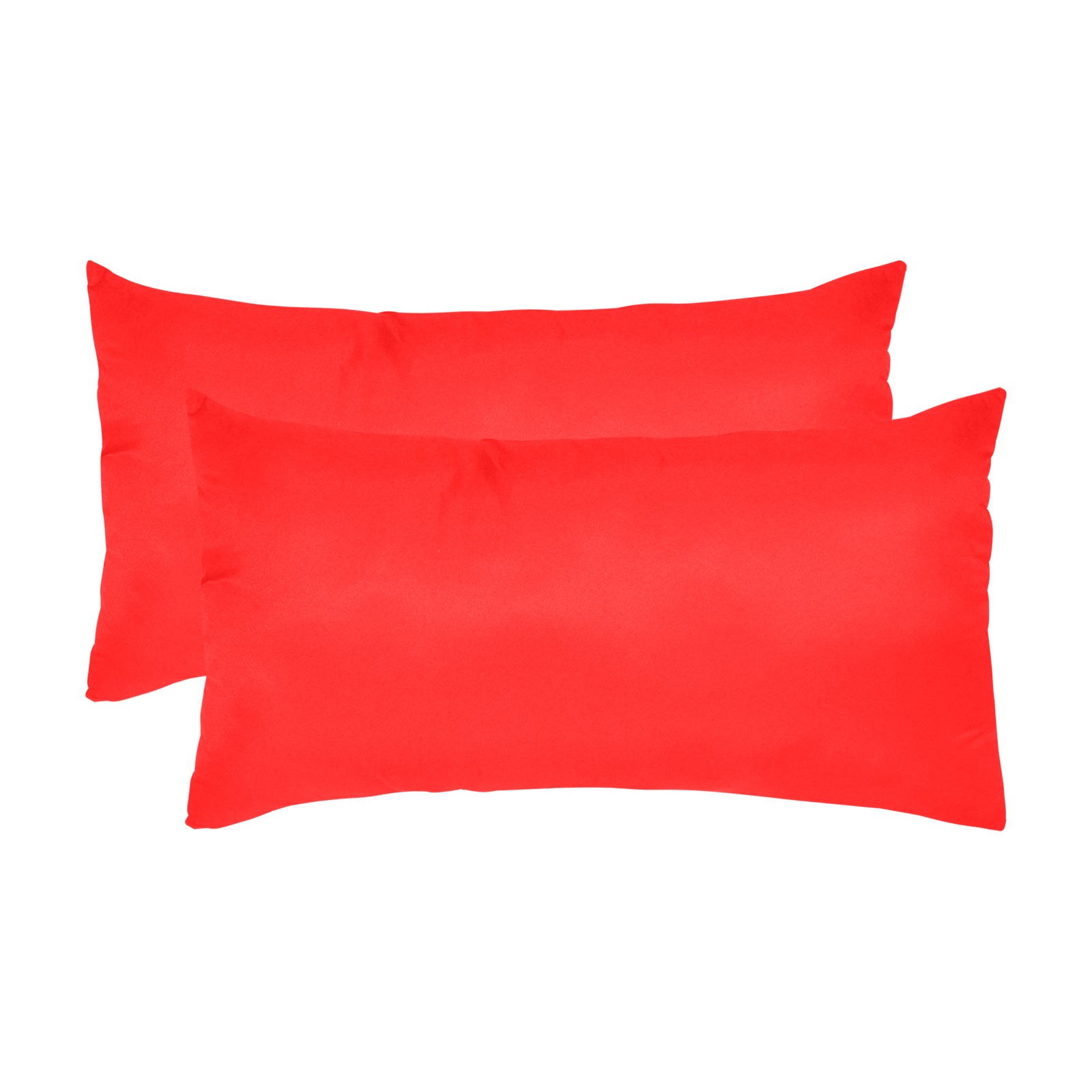 Merry Christmas Red Solid Color Custom Pillow Case 20"x 36" (One Side) (Set of 2)