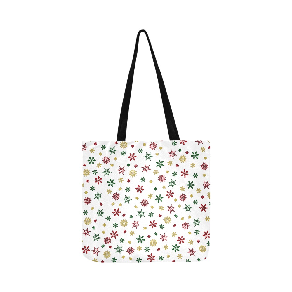 Snowflake Print Reusable Shopping Bag Model 1660 (Two sides)