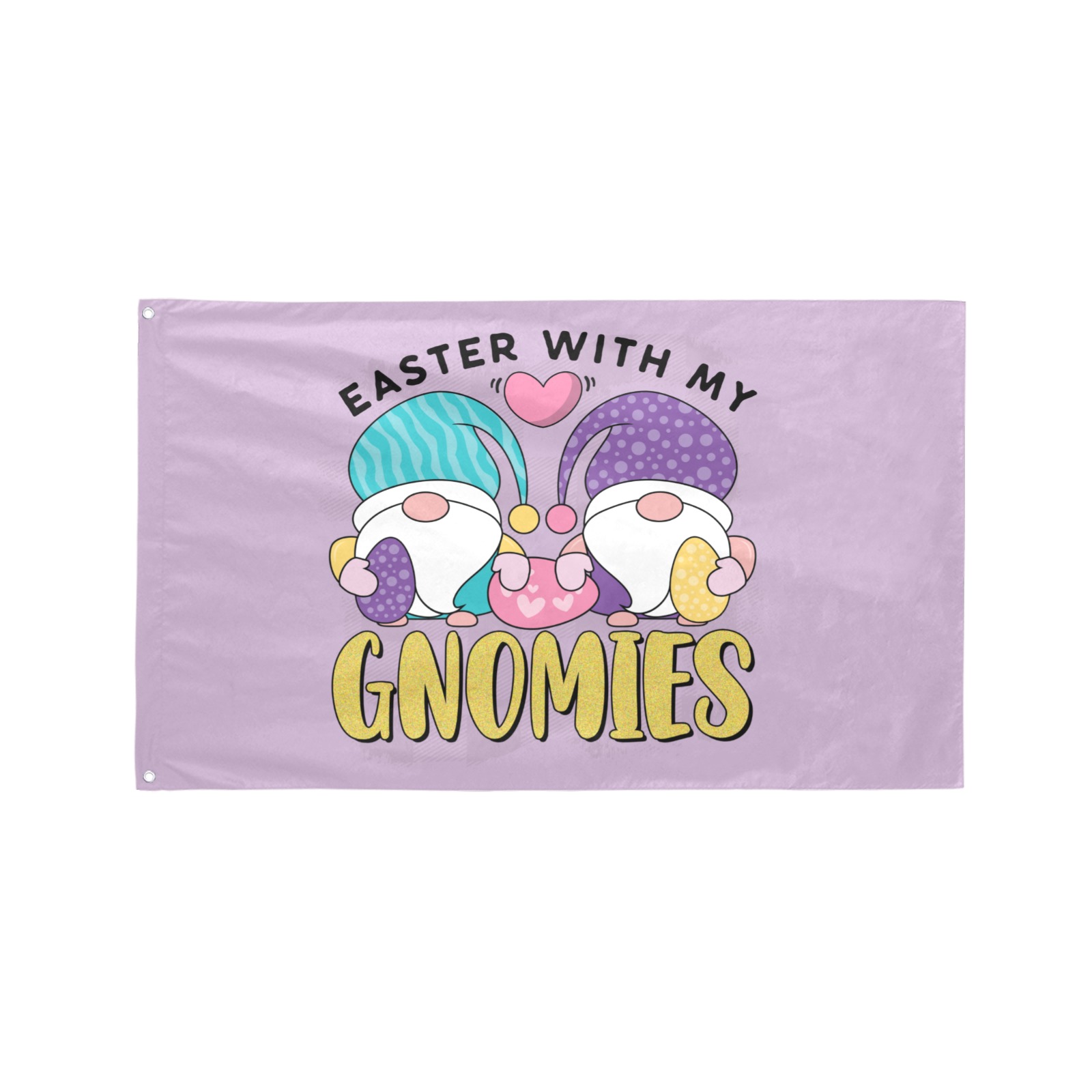 Easter With My Gnomes Garden Flag 59"x35"