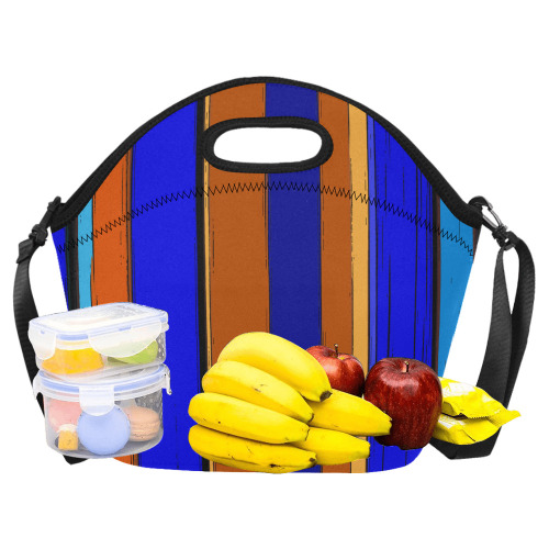 Abstract Blue And Orange 930 Neoprene Lunch Bag/Large (Model 1669)