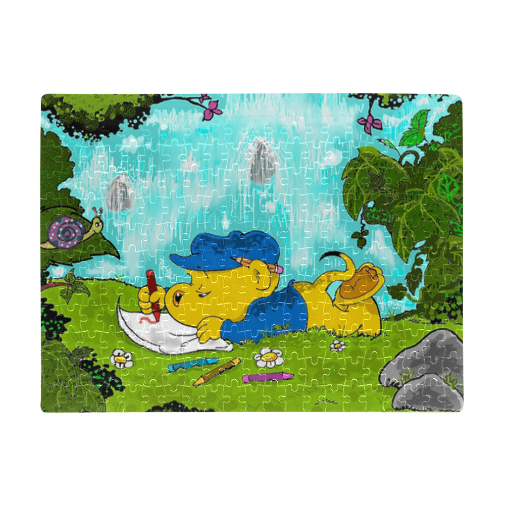 Ferald Drawing By The Waterfall A3 Size Jigsaw Puzzle (Set of 252 Pieces)