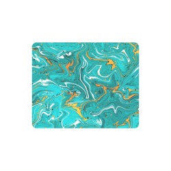 teal-and-orange-marble-liquid Rectangle Mousepad