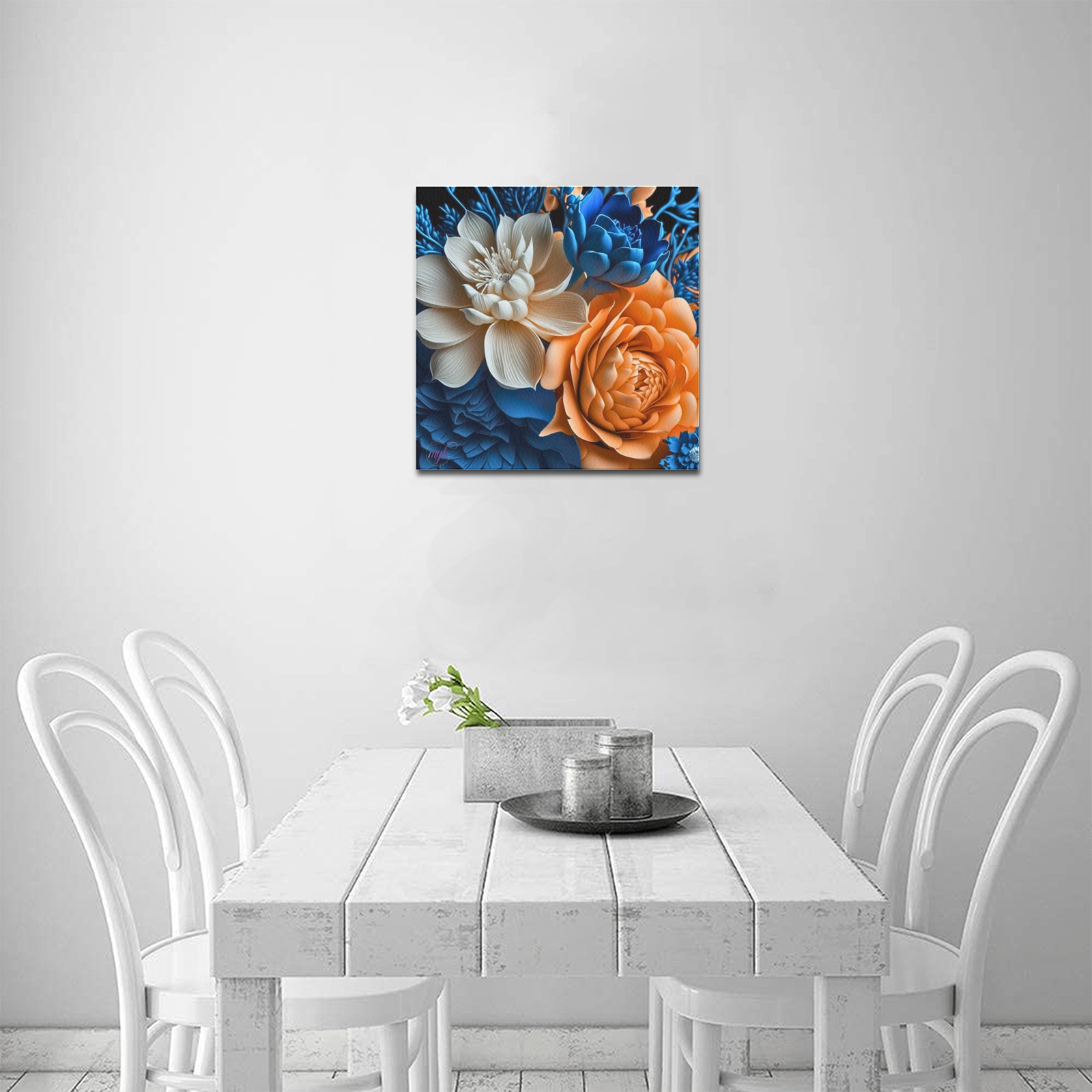 April Showers bring May Flowers Upgraded Canvas Print 16"x16"