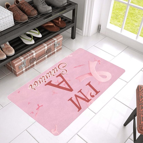 Breast Cancer Awareness Doormat Doormat 30"x18" (Black Base)