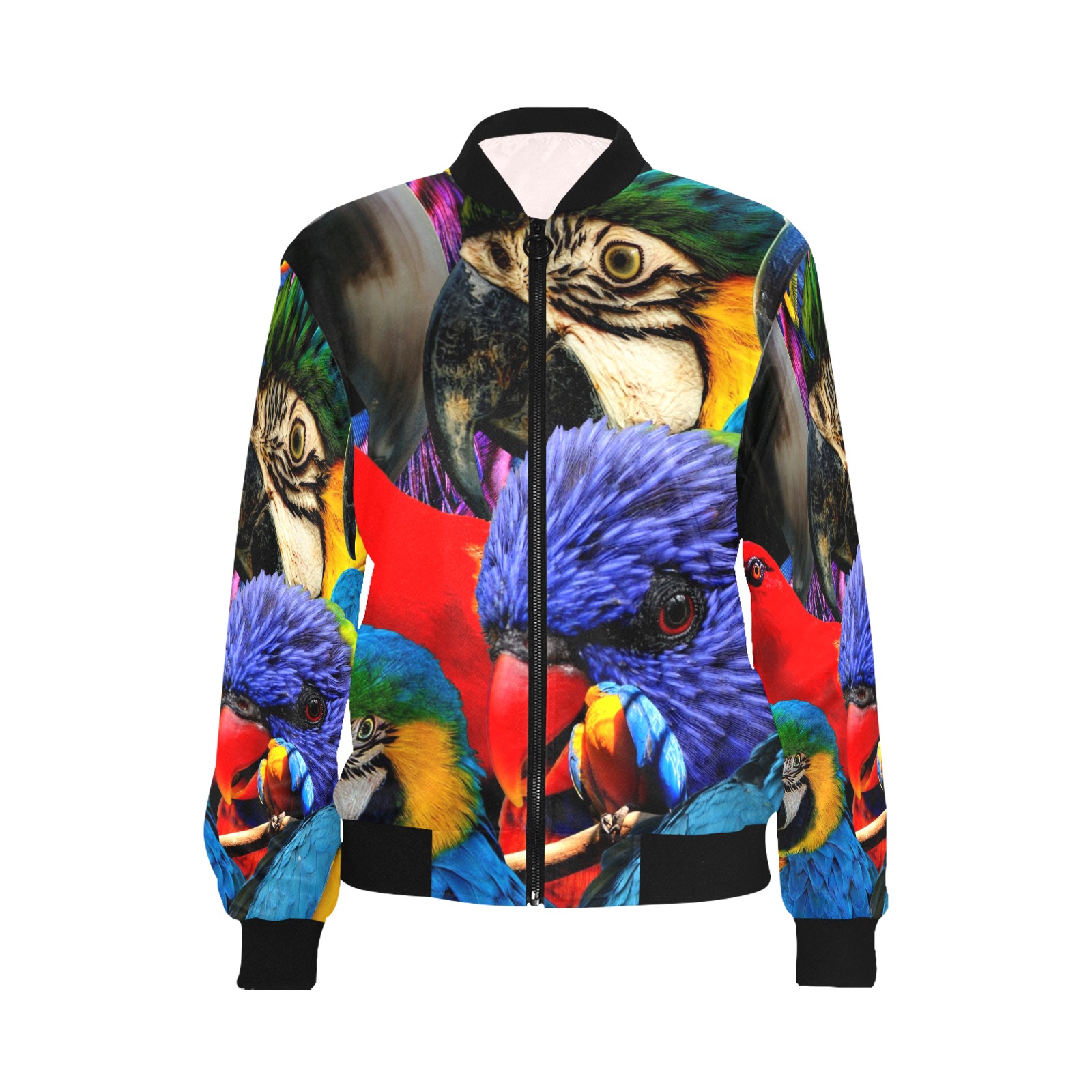 PARROTS All Over Print Bomber Jacket for Women (Model H36)