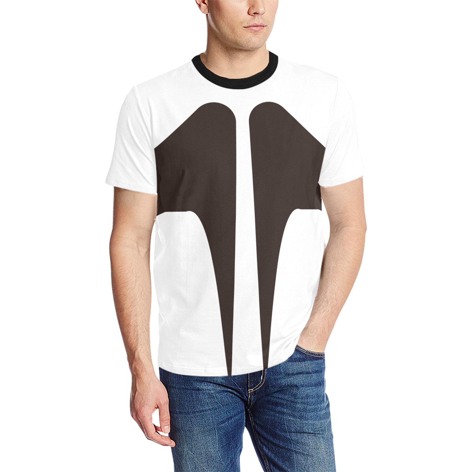 graphic5 Men's All Over Print T-Shirt (Solid Color Neck) (Model T63)