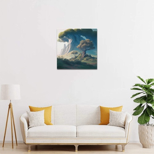 landscape, giant trees Upgraded Canvas Print 16"x16"