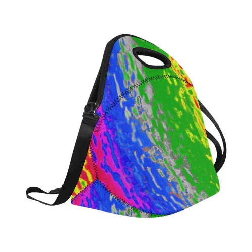 fractal Abstract small Neoprene Lunch Bag/Large (Model 1669)