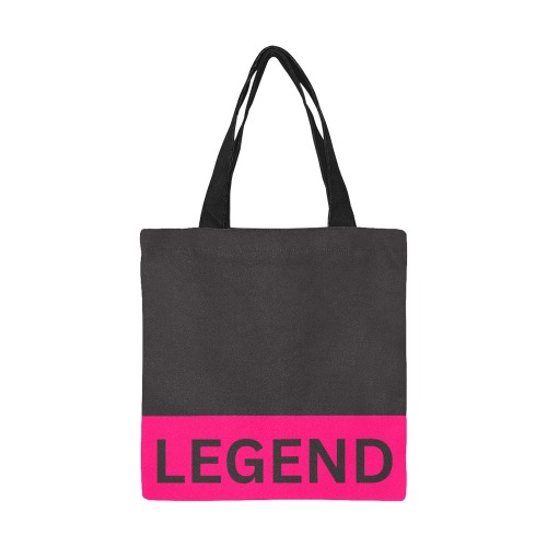 Legend Pink BLK Tote All Over Print Canvas Tote Bag/Small (Model 1697)