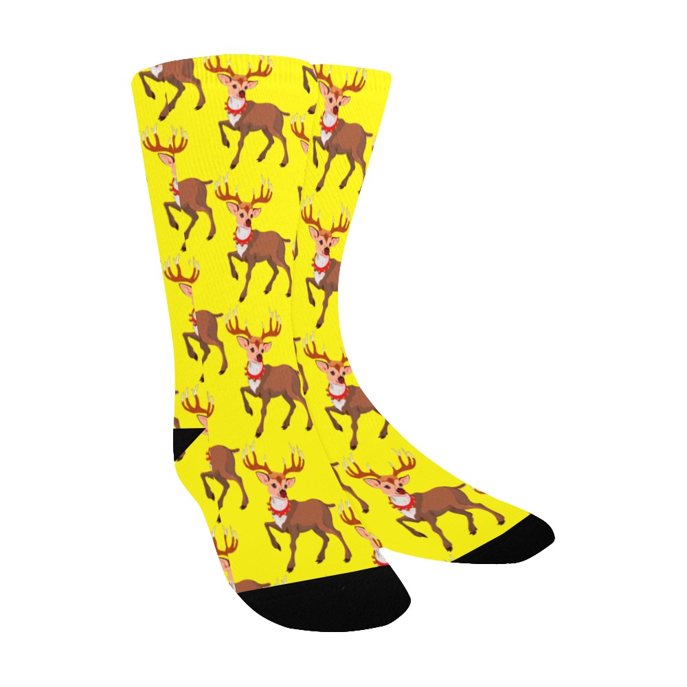 reindeer ylw Kids' Custom Socks