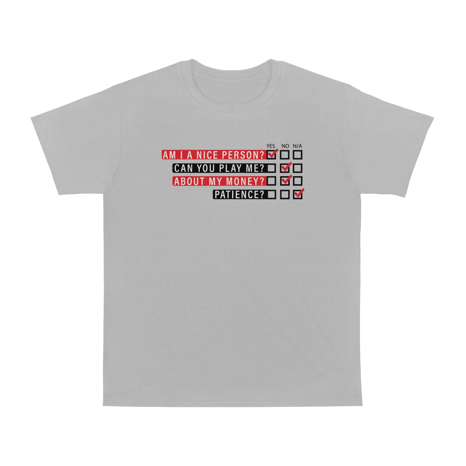Personal Checklist Men's T-Shirt in USA Size (Two Sides Printing)