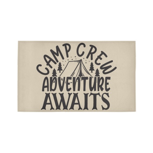 Camp Crew Adventure Awaits Azalea Doormat 30" x 18" (Sponge Material)