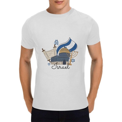 Israel Men's T-Shirt in USA Size (Front Printing Only)