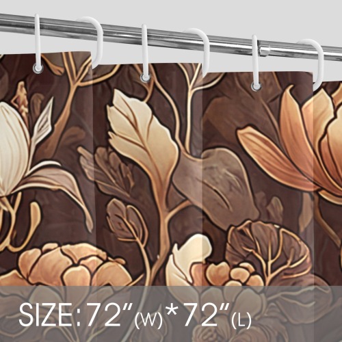 Fabulous Florals 38 Shower Curtain 72" x 72"